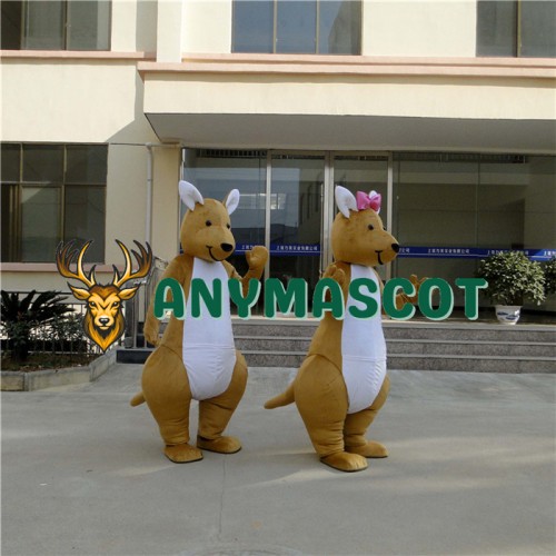 Red & Pink Kangaroo Mascot Costume