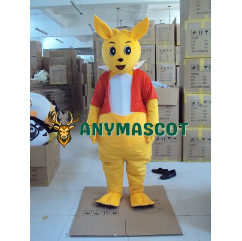 Yellow Kangaroo Mascot Costume