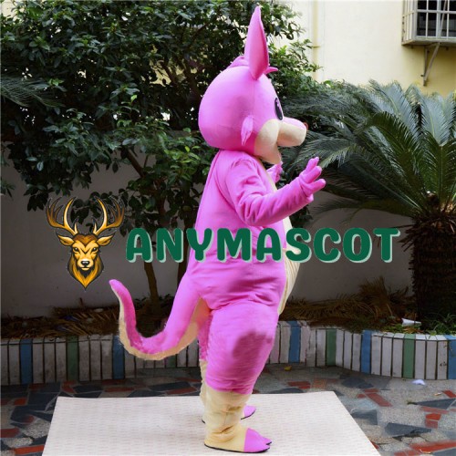 Pink Cartoon Kangaroo Mascot Costume