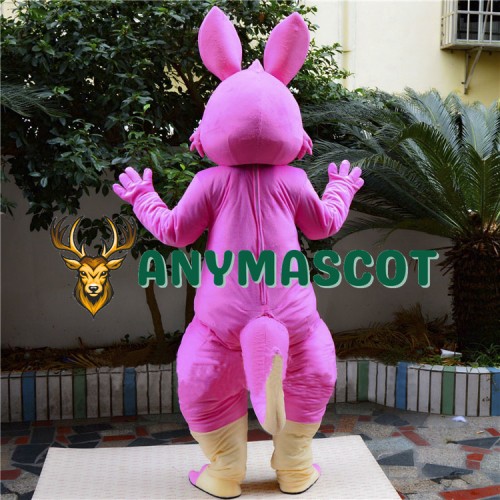Pink Cartoon Kangaroo Mascot Costume