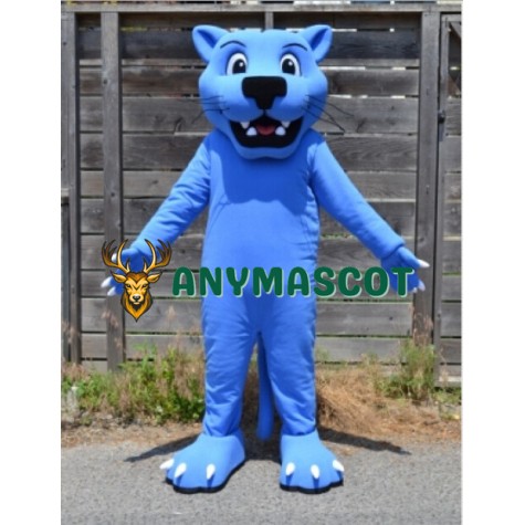 Blue Panther Mascot Costume Leopard