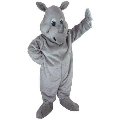 Happy Rhino Mascot Costume