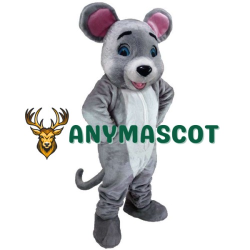 Happy Gray Mouse Lightweight Mascot Costume