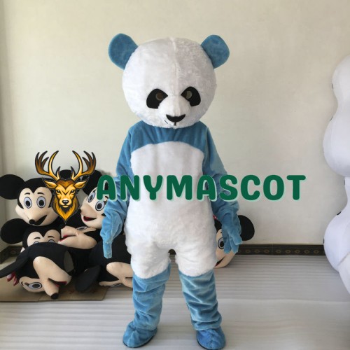 Blue Panda Mascot Costume Christmas