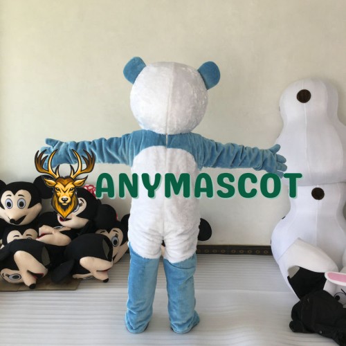 Blue Panda Mascot Costume Christmas