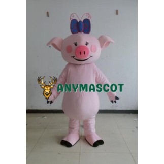 Character Adult cute pink pig Mascot Costume