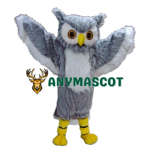 Grey Owl Mascot Costume