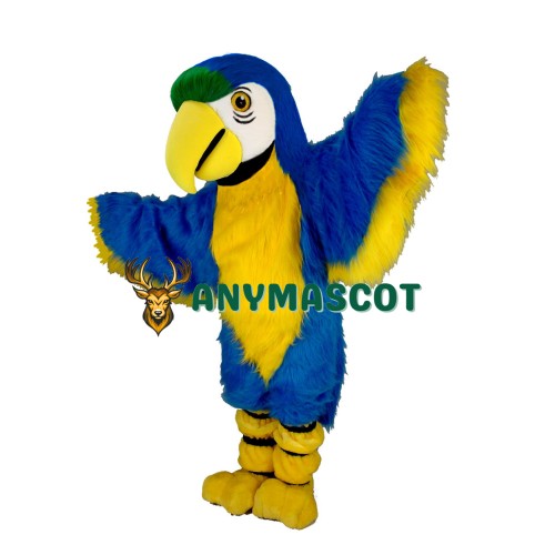 Blue Macaw Bird Mascot Costume 