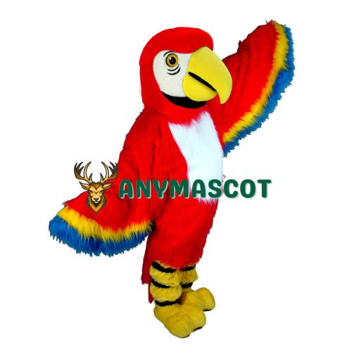 Red Macaw Mascot Costume