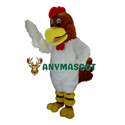 White Rooster Bird Mascot Costume