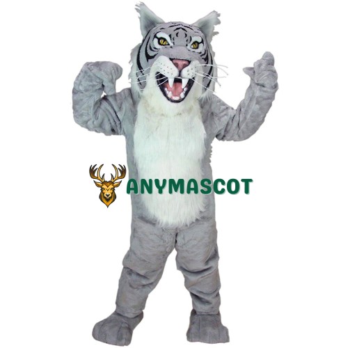 Grey Wildcat Mascot Costume