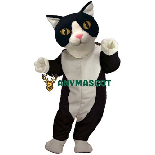 Black and White Cat Mascot Costume