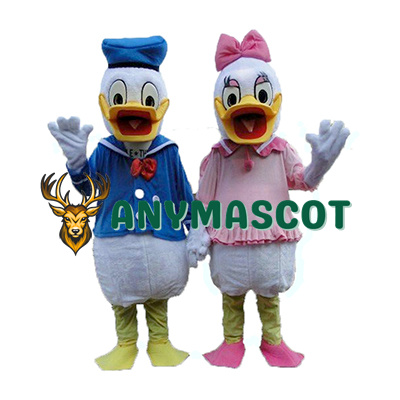 Adult One Pair of Donald Duck and Daisy Mascot Costumes