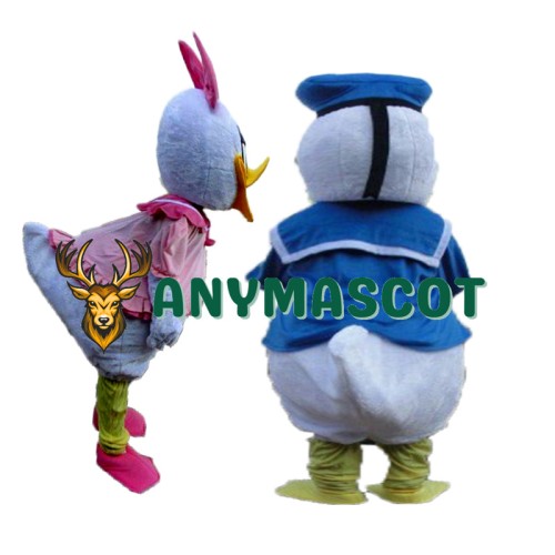 Adult One Pair of Donald Duck and Daisy Mascot Costumes