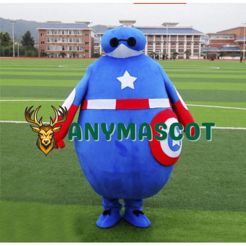 Captain America superman Baymax Mascot Costume