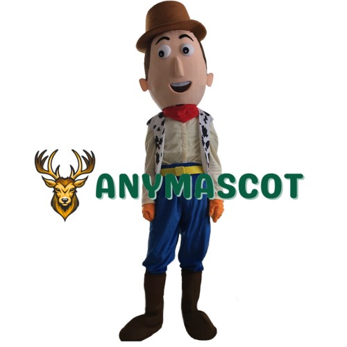 Cartoon Cowboy Woody Mascot Costume