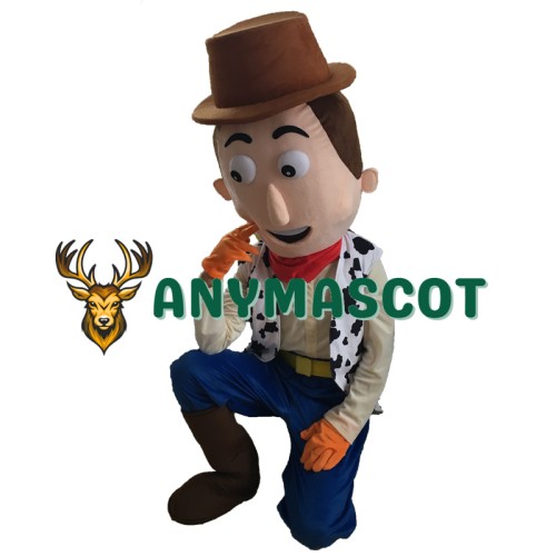 Cartoon Cowboy Woody Mascot Costume