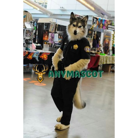 High Quality Police Wolf Mascot Costume