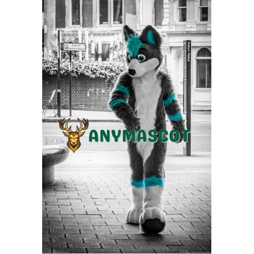 Happy Wolf Mascot Costume