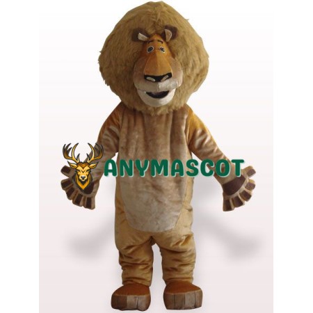 Alex Lion Plush Adult Mascot Costume