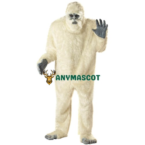 Adult Deluxe Abominable Snowman Scary Mascot Costume