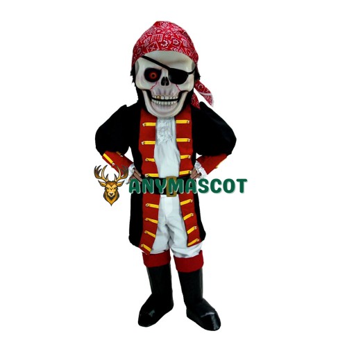 Skull Pirate Mascot Costume
