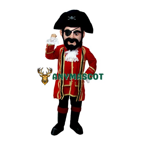 Captain Jack Pirate Mascot Costume