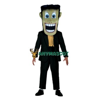 Happy Frankenstein Head Mascot Costume