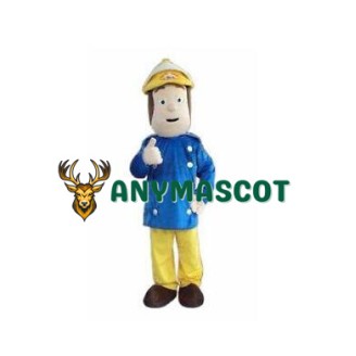 New Fireman adult mascot costume