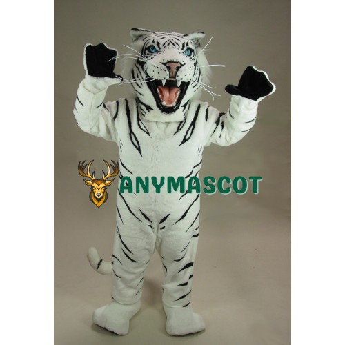 White Albino Tiger Mascot Costume