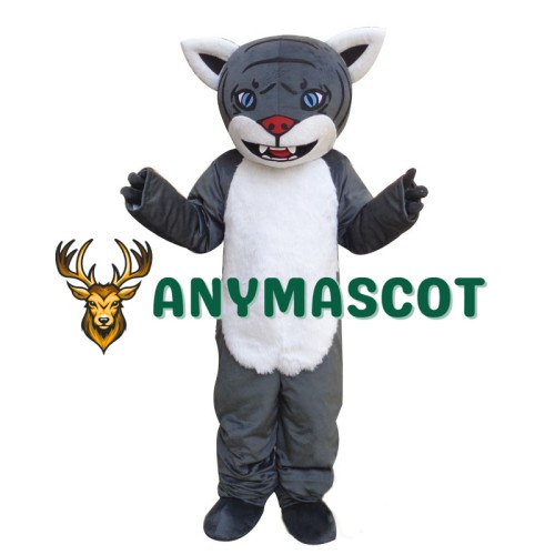 Grey Cartton Tiger Mascot Costume