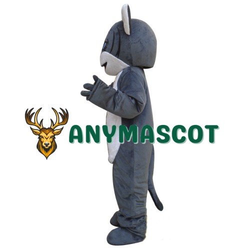 Grey Cartton Tiger Mascot Costume