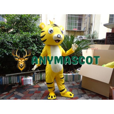 Yellow Cartton Tiger Mascot Costume
