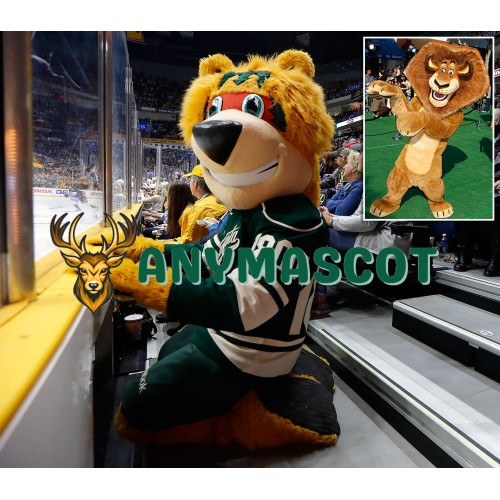 Minnesota Wild mascot Nordy inset Madagascar Alex