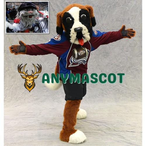 Colorado Avalanche mascot Bernie inset Howler the Yeti
