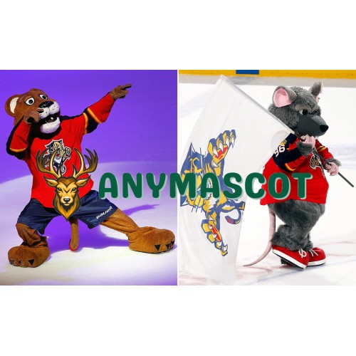 Florida Panthers mascots Stanley C Panther Viktor E Ratt