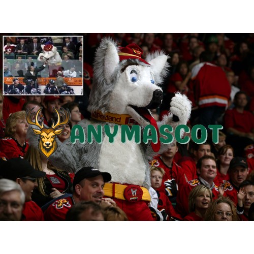 Calgary Flames mascot Harvey the Hound 61CT4123 inset Craig MacTavish