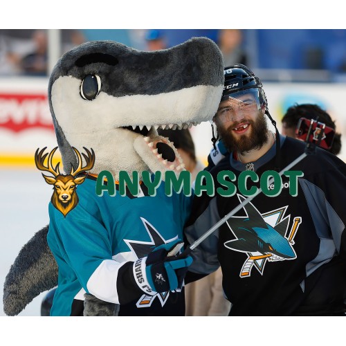 San Jose Sharks Mascot SJ Sharkie Brent Burns