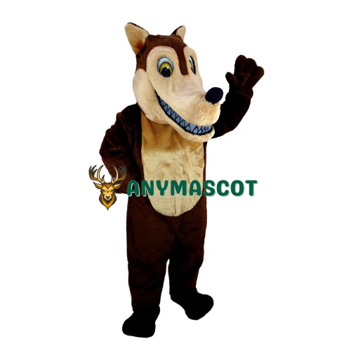 Brown Wolf Mascot Costume