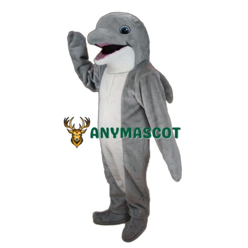 Grey Dolphin Mascot Costume