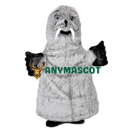 Grey Walrus Mascot Costume