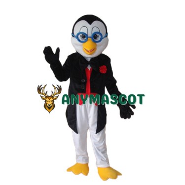 Old Glasses Penguin Mascot Adult Costume