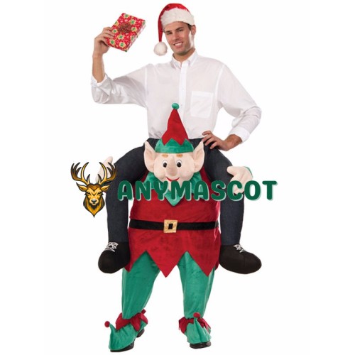 Santa Elf Costume Ride On Me Mascot Fancy Dress