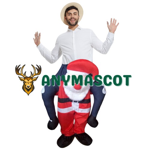 Santa Costume Ride On Me Mascot Fancy Dress