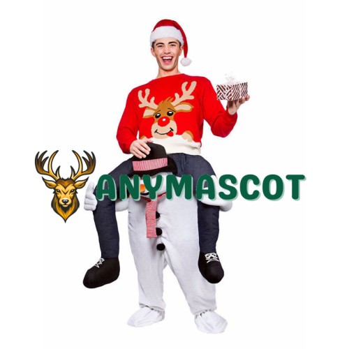 Snowman Costume Ride On Me Mascot Fancy Dress
