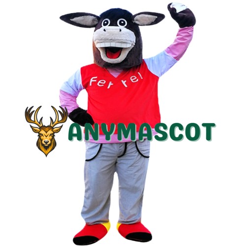 Cute Black Donkey Mascot Costume Adult Costume