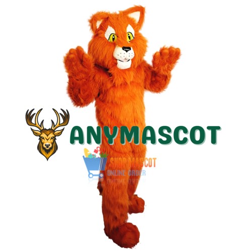 Orange Panther Mascot Costume