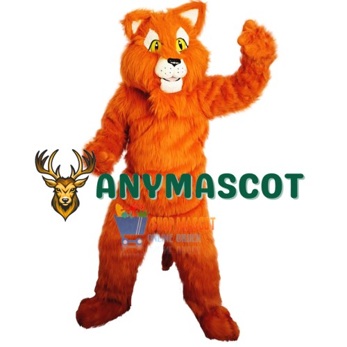 Orange Panther Mascot Costume