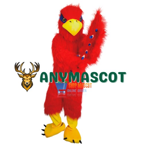 Red Hawk Mascot Costume Adult Costume