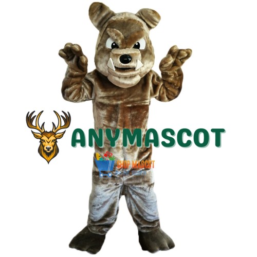 Brown Bulldog Mascot Costume Adult Costume
